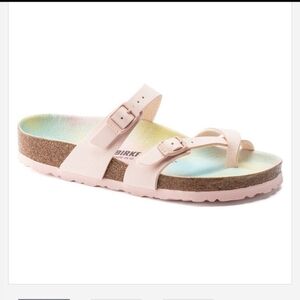 Birkenstock Mayari Birko Flor Vegan Sandals Ombre Light Rose size 40 Regular